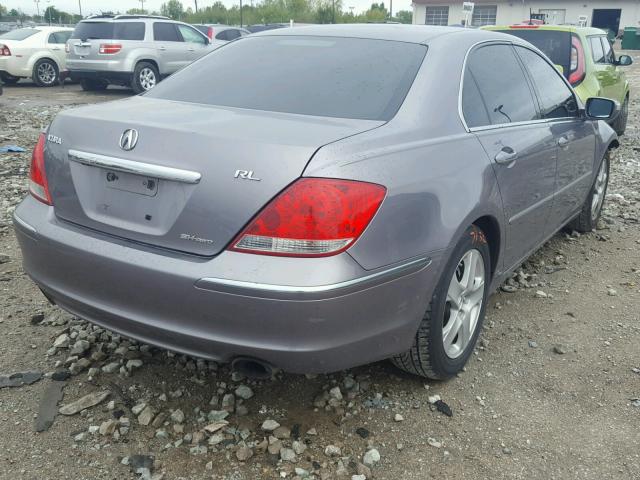 JH4KB16688C001782 - 2008 ACURA RL GRAY photo 4