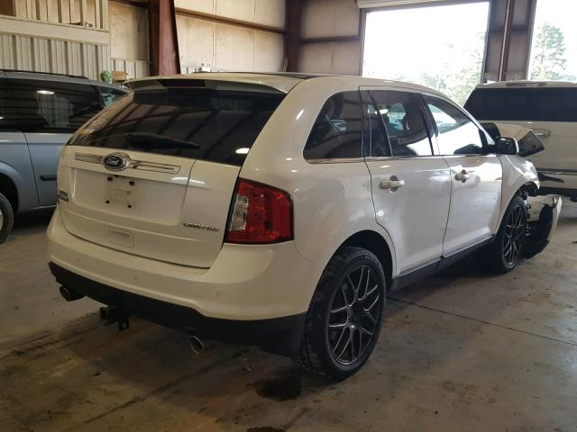 2FMDK3KC3BBB60505 - 2011 FORD EDGE LIMIT WHITE photo 4