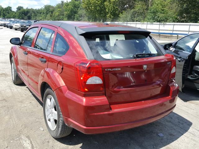 1B3HB48B88D754862 - 2008 DODGE CALIBER SX RED photo 3