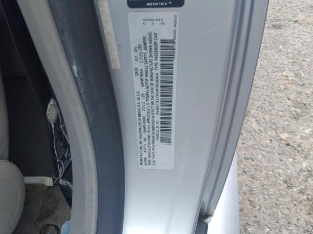 3VWSF31Y06M300864 - 2006 VOLKSWAGEN NEW BEETLE 银色 照片 10