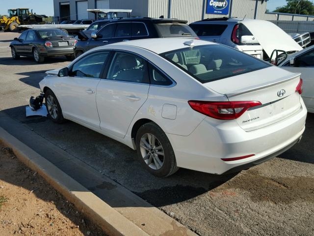 5NPE24AF0GH401927 - 2016 HYUNDAI SONATA SE WHITE photo 3