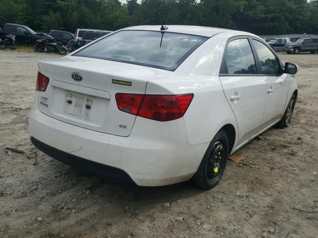 KNAFU4A25A5173083 - 2010 KIA FORTE EX WHITE photo 4