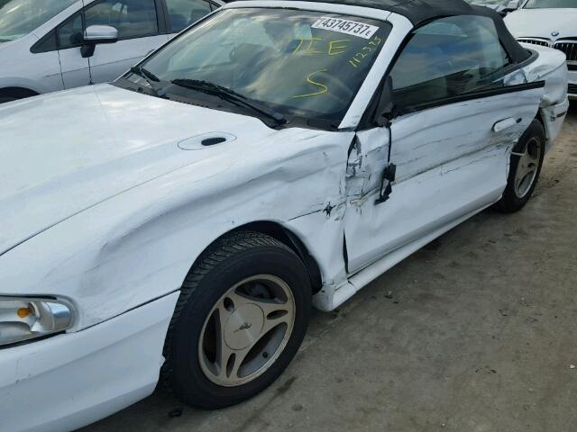 1FAFP4448WF172525 - 1998 FORD MUSTANG WHITE photo 9