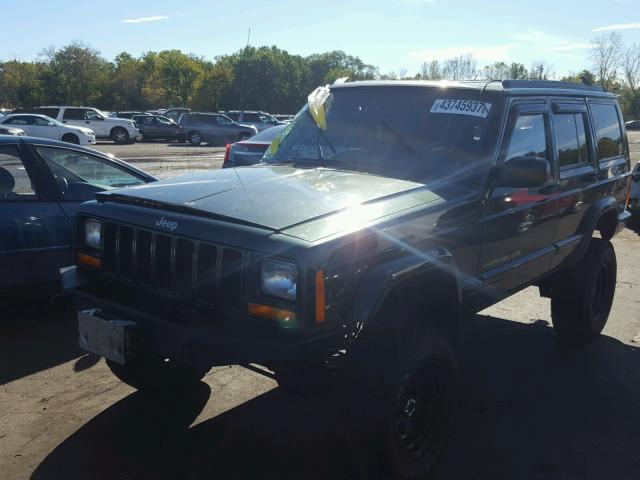 1J4FJ68S7WL173676 - 1998 JEEP CHEROKEE S GREEN photo 2