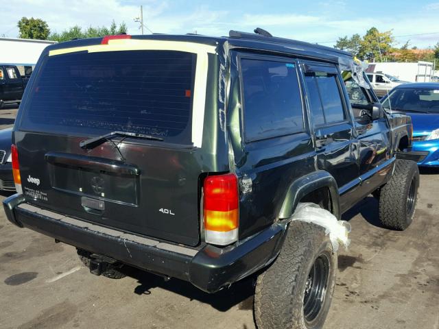 1J4FJ68S7WL173676 - 1998 JEEP CHEROKEE S GREEN photo 4