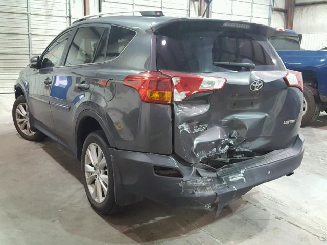 2T3YFREV2DW059403 - 2013 TOYOTA RAV4 LIMIT GRAY photo 3