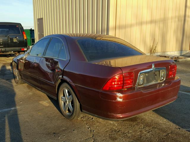 1LNHM87A22Y628016 - 2002 LINCOLN LS MAROON photo 3