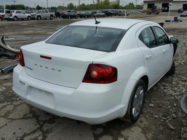 1C3CDZAB2EN105269 - 2014 DODGE AVENGER WHITE photo 4