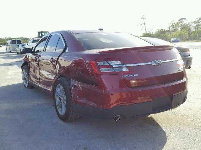 1FAHP2E82EG133078 - 2014 FORD TAURUS SEL MAROON photo 3