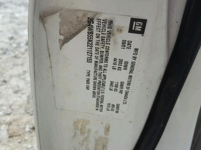 2G4WB55K221127153 - 2002 BUICK REGAL LS 白色 照片 10