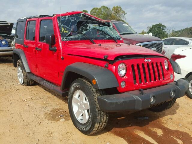 1C4BJWDG5HL629070 - 2017 JEEP WRANGLER U RED photo 1