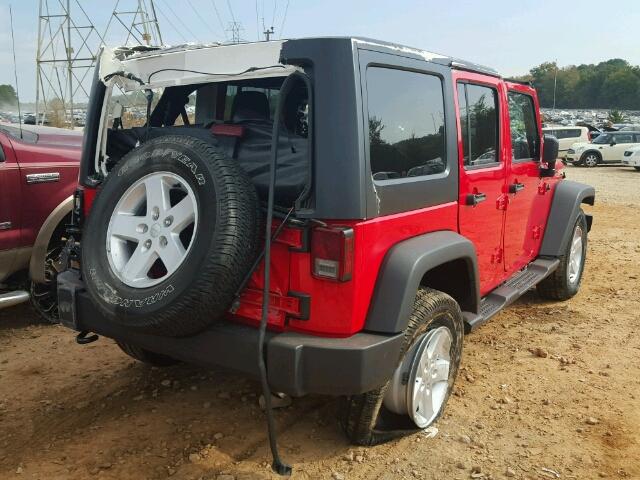 1C4BJWDG5HL629070 - 2017 JEEP WRANGLER U RED photo 4