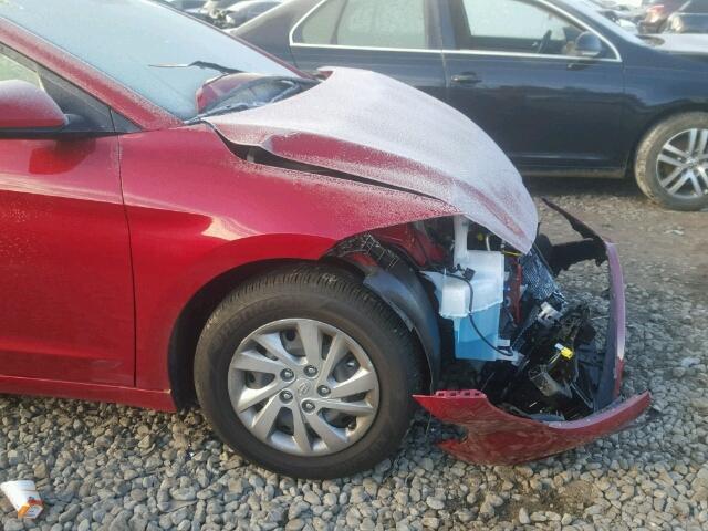 KMHD74LF7HU128756 - 2017 HYUNDAI ELANTRA SE BURGUNDY photo 10