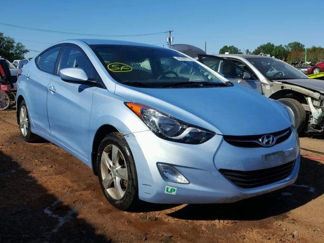 KMHDH4AE8DU579583 - 2013 HYUNDAI ELANTRA BLUE photo 1