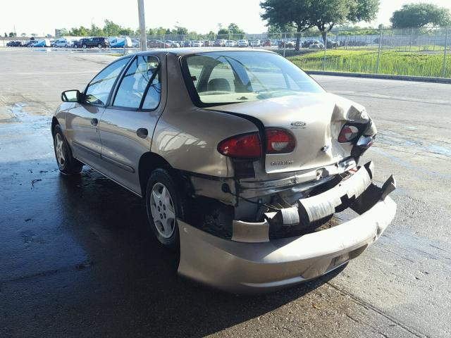 1G1JC524027286881 - 2002 CHEVROLET CAVALIER B BEIGE photo 3