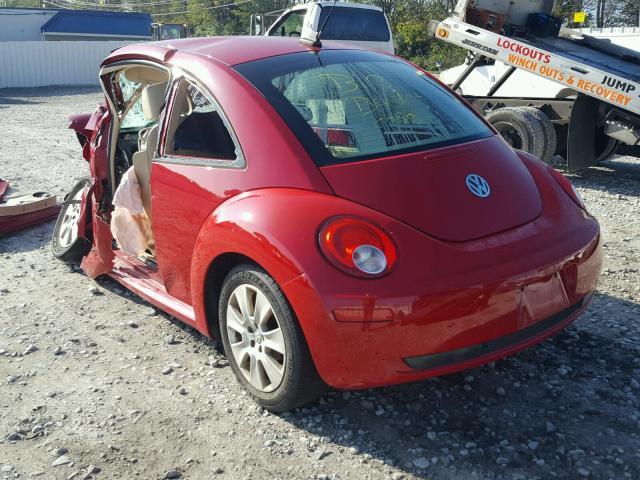 3VWPW31C39M518571 - 2009 VOLKSWAGEN NEW BEETLE წითელი ფოტო 3