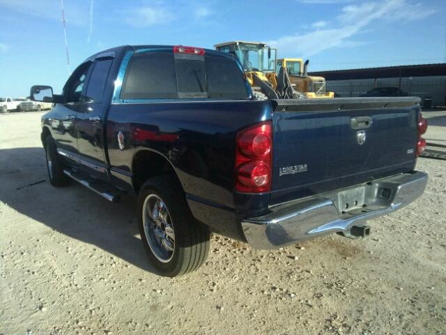 1D7HA18237S122254 - 2007 DODGE RAM 1500 S BLUE photo 3