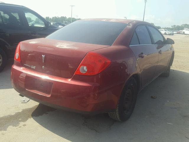 1G2ZF57B884168911 - 2008 PONTIAC G6 VALUE L MAROON photo 4