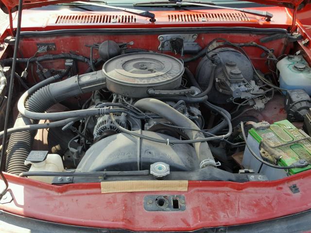 1B7FL26XXPS210220 - 1993 DODGE DAKOTA RED photo 7