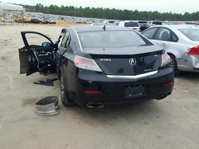 19UUA9F5XCA007365 - 2012 ACURA TL BLACK photo 3