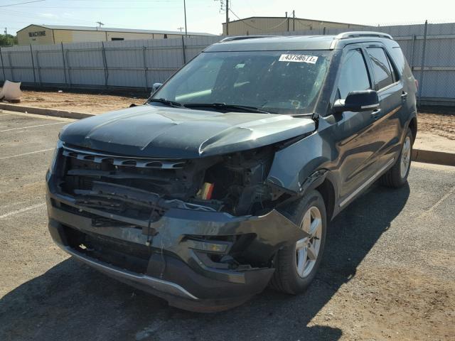 1FM5K8DH2GGA01842 - 2016 FORD EXPLORER X GREEN photo 2