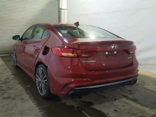 KMHD04LBXHU358311 - 2017 HYUNDAI ELANTRA SP RED photo 3