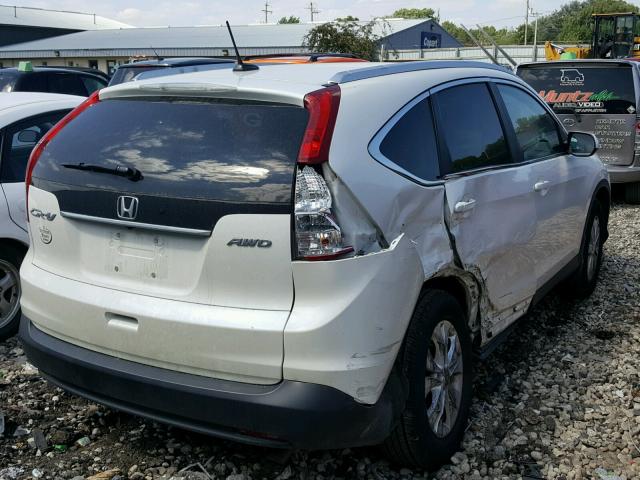 5J6RM4H7XCL014439 - 2012 HONDA CR-V EXL WHITE photo 4