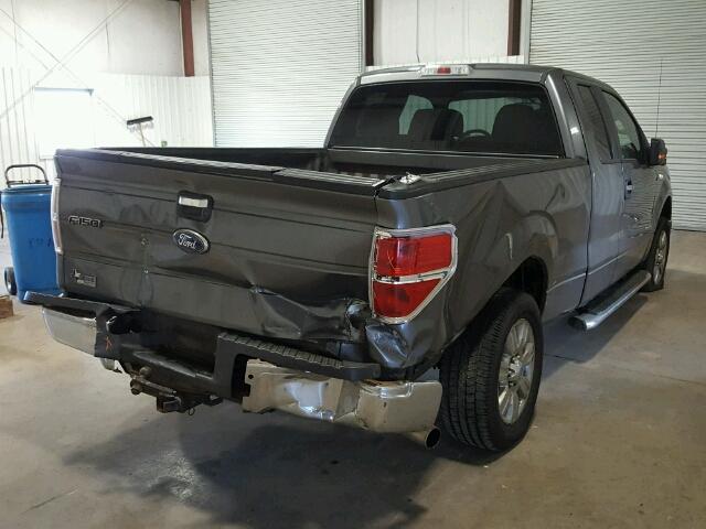 1FTFX1CT2BFB02501 - 2011 FORD F150 GRAY photo 4