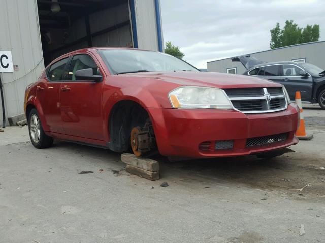 1B3LC56KX8N614628 - 2008 DODGE AVENGER SX RED photo 1