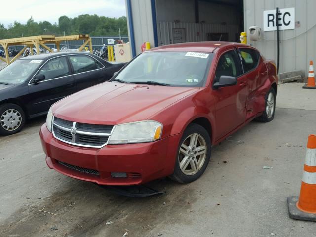 1B3LC56KX8N614628 - 2008 DODGE AVENGER SX RED photo 2