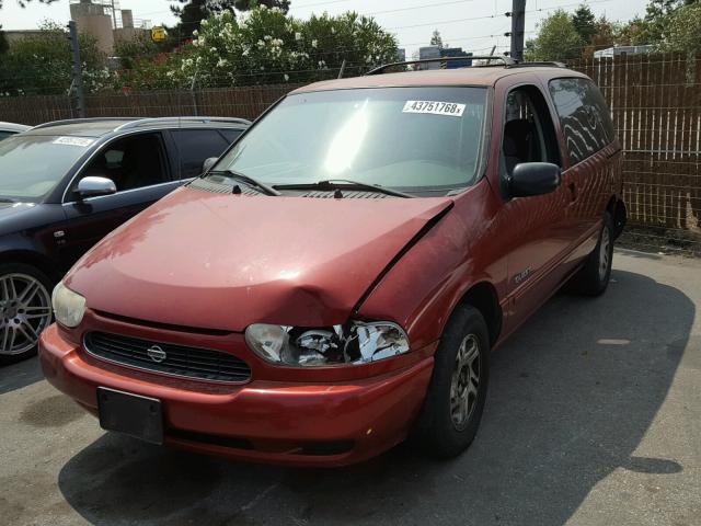 4N2XN11T6YD800544 - 2000 NISSAN QUEST SE MAROON photo 2