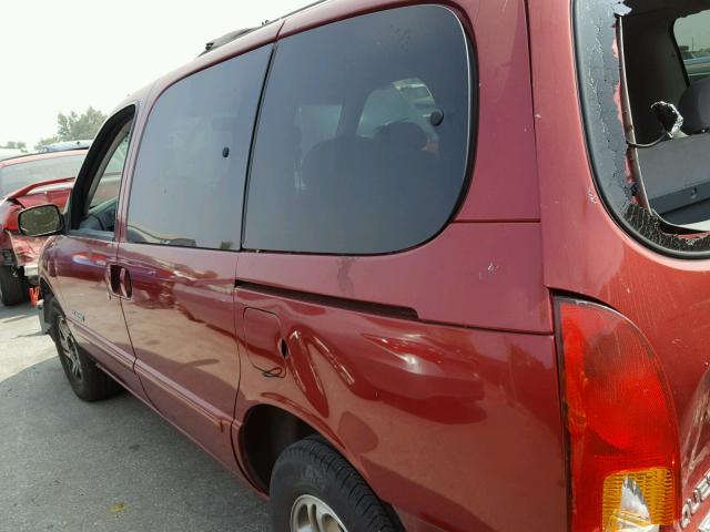 4N2XN11T6YD800544 - 2000 NISSAN QUEST SE MAROON photo 3