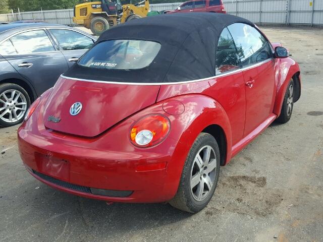 3VWRF31Y46M323126 - 2006 VOLKSWAGEN NEW BEETLE 红色 照片 4