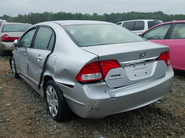 19XFA1F53BE018843 - 2011 HONDA CIVIC LX SILVER photo 3