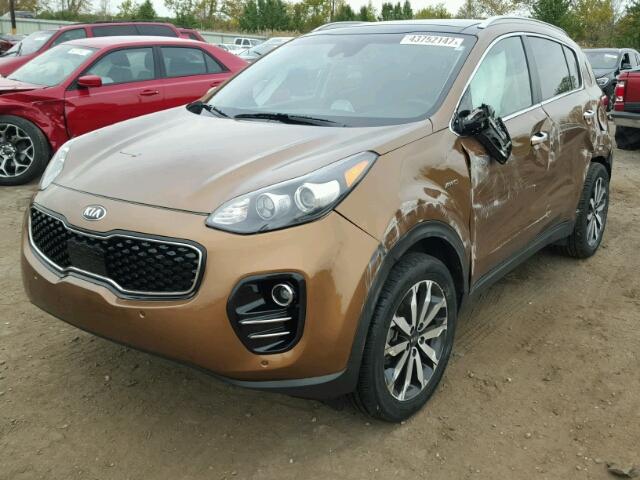 KNDPNCAC5H7052284 - 2017 KIA SPORTAGE E BROWN photo 2