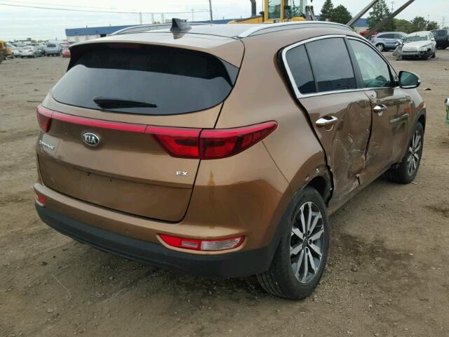 KNDPNCAC5H7052284 - 2017 KIA SPORTAGE E BROWN photo 4