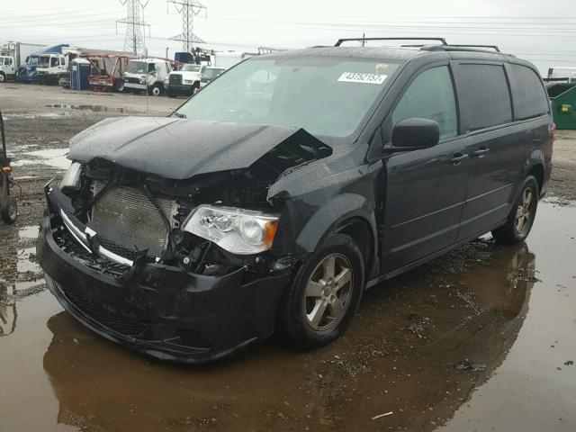 2C4RDGCG9DR523851 - 2013 DODGE GRAND CARA BLACK photo 2