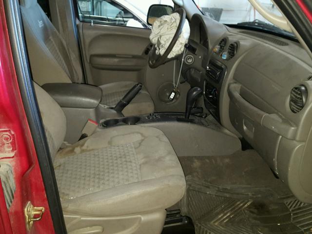 1J4GL38K35W644586 - 2005 JEEP LIBERTY RE MAROON photo 5