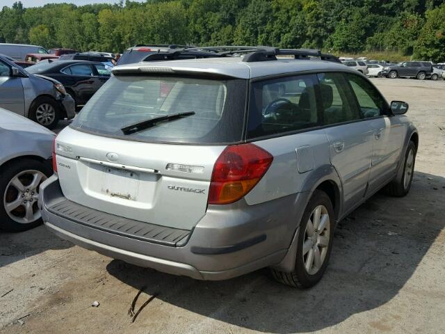 4S4BP62C667314472 - 2006 SUBARU LEGACY OUT SILVER photo 4