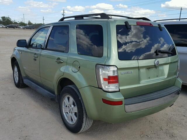 4M2CU81Z28KJ00771 - 2008 MERCURY MARINER GREEN photo 3