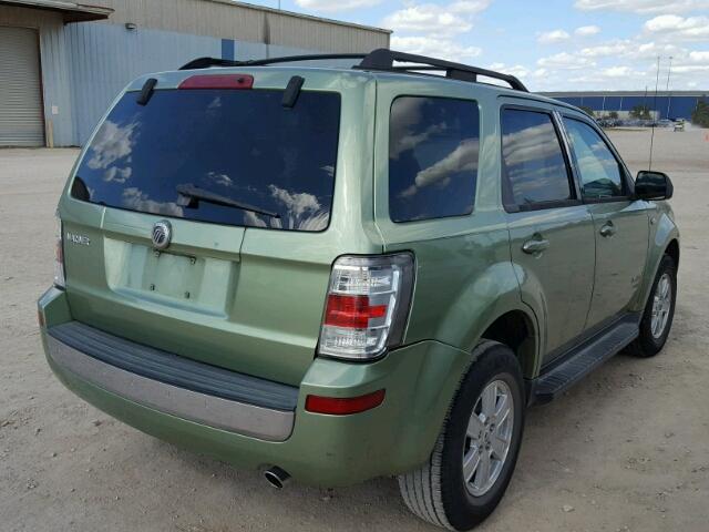 4M2CU81Z28KJ00771 - 2008 MERCURY MARINER GREEN photo 4