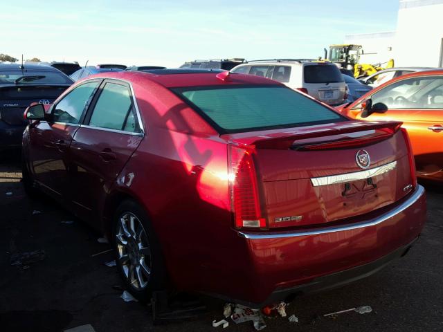 1G6DT57V290103217 - 2009 CADILLAC CTS MAROON photo 3