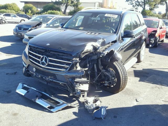 4JGDA5HB9EA274683 - 2014 MERCEDES-BENZ ML 350 4MA BLACK photo 2