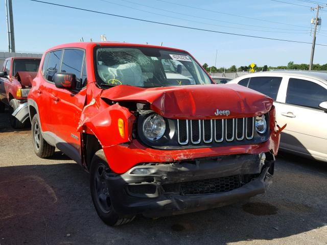 ZACCJBAT5GPD51604 - 2016 JEEP RENEGADE S RED photo 1