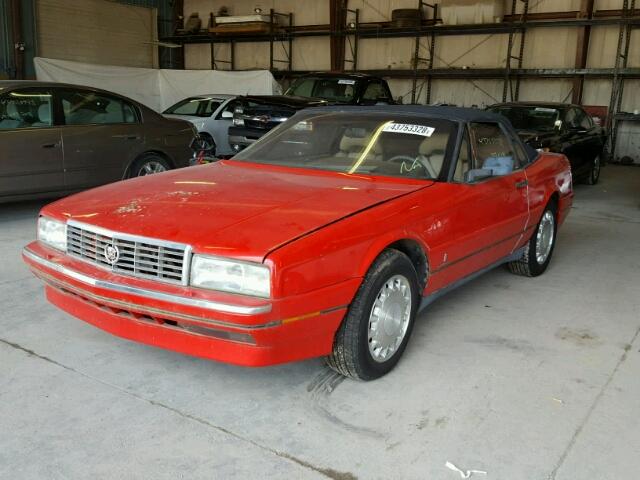 1G6VS3386MU125119 - 1991 CADILLAC ALLANTE RED photo 2