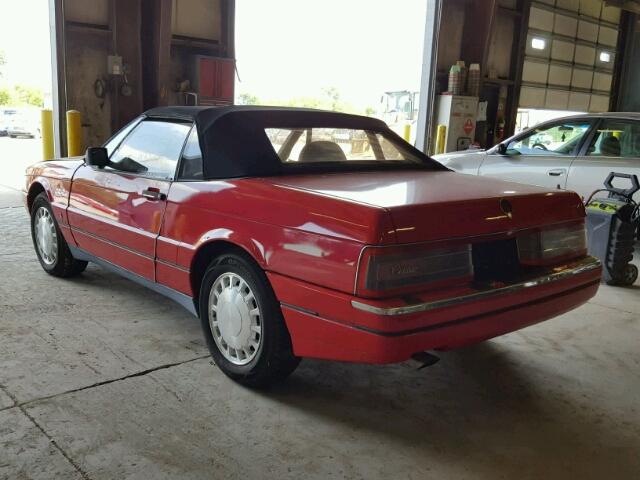 1G6VS3386MU125119 - 1991 CADILLAC ALLANTE RED photo 3