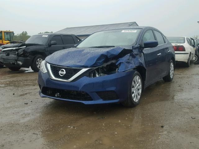 3N1AB7APXHY315685 - 2017 NISSAN SENTRA S BLUE photo 2