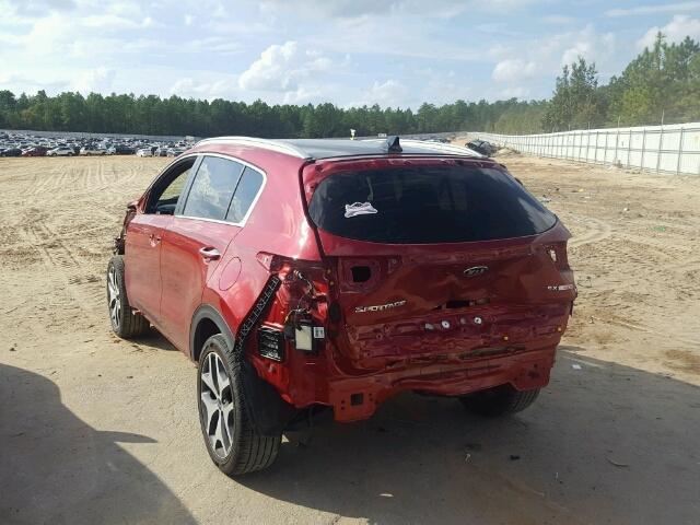 KNDPR3A61H7096572 - 2017 KIA SPORTAGE S RED photo 3