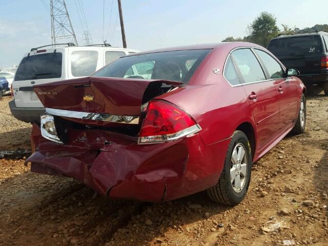 2G1WT57N391326286 - 2009 CHEVROLET IMPALA 1LT MAROON photo 4