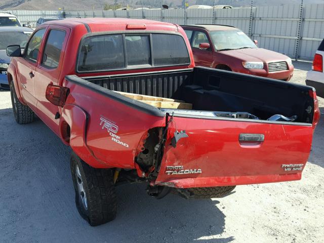5TEJU62N27Z446200 - 2007 TOYOTA TACOMA DOU RED photo 3